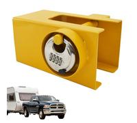 Serratura per Rimorchio - Acciaio 20x10x8cm | Auto Universali con Blocco per Attacco Rimorchio, Password E Chiave, Lucchetto Sicuro |, Barche, Pickup