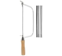 Serrucho de Mano de Dientes Finos con Mango de Madera Negro para Cortar | DIY Projects, Hierro y Madera, Hojas de Repuesto Incluidas, Corte Preciso