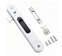 Serrure de Porte Coulissante Blanche de 28 mm et Verrou de Baie Vitree | Estructura de Zinc y Acero Inoxidable, Cierre Unilateral, Distancia entre Ejes 168 mm, Ranura 20 mm, Repuesto