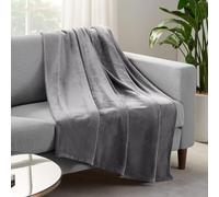 Serta Manta acogedora de Felpa Gruesa y Suave para Cama y sofá, 90 x 90 Pulgadas, Gris
