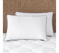 Serta Ocean Breeze - Almohada de Cama Transpirable de Calidad de Hotel, firmeza Media, Ajustable, para Dormir de Lado, Boca Arriba, Boca Abajo, tamaño Queen (Paquete de 1), Color Blanco