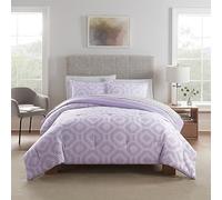 Serta Skyler - Juego Completo de edredón Suave con sábanas y Funda de Almohada para Todas Las Estaciones, poliéster, Lavanda, tamaño Queen