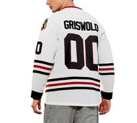 SERTAS Camiseta de hockey para hombre, color blanco, número 00, con estampado indio, camiseta de hockey sobre hielo para invierno, para deportes, camping, blanco, M