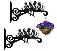 Sertay 2 Piezas Soporte Semáforo Flores Metal, Ganchos Plantas Soportes Semáforos, Pared Comedero Pajaros, Soporte Pared Pajarera, para Colgar Flores, Plantas, Campanas de Viento, Pajareras (C)
