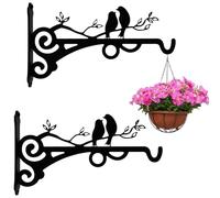 Sertay 2 Piezas Soporte Semáforo Flores Metal, Ganchos Plantas Soportes Semáforos, Pared Comedero Pajaros, Soporte Pared Pajarera, para Colgar Flores, Plantas, Campanas de Viento, Pajareras (B)