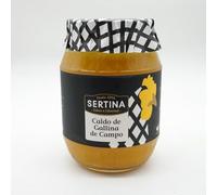Sertina Caldo De Pollo Campero Criado Al Aire Libre pack de 6 | 6X950g | El Único Caldo Del Mercado Con 830G De Pollo Por Tarro | Sopa 100% natural | Sin conservantes | Cocido a fuego lento