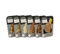 Sertina Platos Preparados Gourmet Pack SURTIDO MIX de 6 x 350g - Alitas de pollo a la barbacoa, Lasaña Pularda, Albóndigas de Pollo, Pollo al Ajillo, Berenjenas Rellenas y Paella Con Pollo de Corral.