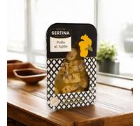 Sertina Pollo al Ajillo Pack de 6 x 350g - Comida gourmet lista para comer, muslos deshuesados, receta mediterránea tradicional, ingredientes totalmente naturales, sin conservantes ni colorantes
