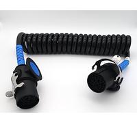SERTPLAS Cable en espiral ADR de 15 pines/24 V, bobina eléctrica con enchufe, protección contra torceduras, longitud de trabajo de 4 metros