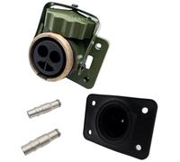 SERTPLAS Enchufe OTAN de 2 pines con junta de goma, 2 conectores de contacto 35 mm² 12 V/24 V, apto para vehículos militares, vehículos de bomberos, ambulancias, maquinaria de tierra y construcción,