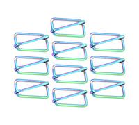 SERUCARY 10 Piezas Hebilla Deslizante Ajustador Correas Triángulo Metal Anillo Pantalones Cinturón Paracaídas Hierro Adecuado para Correas Mascotas Ro, Colorful, 32x15,5 mm