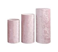 SERUCARY 3 Piezas Funda Cilíndrica para Pedestal Cubierta Elasticidad Decorativa para Postres Tela Suave Apta para Bodas Fiestas Cumpleaños, Rosa