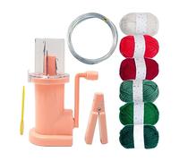 SERUCARY 6 Piezas Tejedor Manual de Hilo Herramienta para Decorar Máquina de Tejer Accesorios para Manualidades Fácil de Usar Material Adecuado para P, Hilo de 6 Colores Rosa, Individual