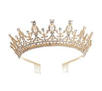 SERUCARY Corona de Novia para Mujer Tiara Princesa Accesorios de Cabello Brillantes Regalo Elegante para Bodas Y Cumpleaños Adecuada para Quinceañeras, Estilo e