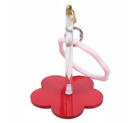SERUCARY Porta de Tejido Ergonómico Soporte Acrílico para Brazalete Silicona Portátil Aplicable a Tejido Viajes Comodidad Manualidades, Rojo, Corto 10CM