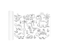 SERUCARY Rollo de Papel para Colorear Gran Rollo Continuo Infantil Papel para Dibujos Creativos Poster para Pintar Fácil de Usar Apto para Desarrollo, Era de los dinosaurios