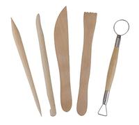 SERUCARY Set de Herramientas para Arcilla con Cabezales Variados Utensilios de Esculpir Manual Instrumentos de Tallado Madera Y Metal Adecuado para Modelado Es, 5 Piezas