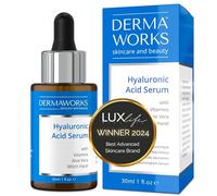 SERUM ACIDO HIALURONICO - HIDRATACIÓN INTENSA con Vitamina C, Aloe Vera y Hamamelis - Serum Facial Hidratante Hombre y Mujer, Antiedad, Antiarrugas y Antimanchas - Piel Luminosa y Suave - DERMAWORKS