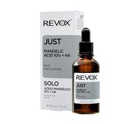 REVOX B77 - Just Mandelic Acid 10% + HA, 30 ml, Ácido Mandélico y Ácido Hialurónico, Exfoliante Facial Suave, Hidrata y Mejora la Elasticidad, Suaviza y Unifica el Tono, Previene Envejecimiento
