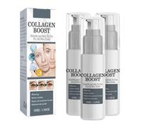 Sérum antiarrugas, colágeno Boost antiedad, refuerzo de colágeno para cara con ácido hialurónico y vitamina C, suero de piel reafirmante y reductor de arrugas (3 unidades, 1)