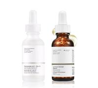Sérum de Niacinamide con Zinc Against Pimples, The Niacinamide 10% + Zinc 1% y solución de cafeína 5% + egcg, sérum Clarifying Face para limpieza y cuidado facial diario (2 piezas de 30 ml)
