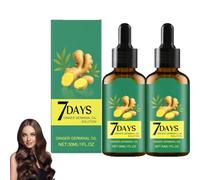 Sérum de pelo de jengibre, aceite de jengibre para acelerar el crecimiento del cabello, contra la caída del cabello para cabello seco y dañado (2 unidades)