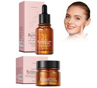 Sérum de retinol + crema, retinal que cuida eficazmente las arrugas y líneas y refina la textura de la piel, crema hidratante antienvejecimiento, antiespinillas