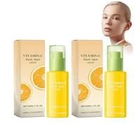 Sérum de vitamina C, 2 unidades de suero de ácido hialurónico antiedad VC, suero facial hidratante, blanqueador contra impurezas, serum facial para una piel radiante y uniforme