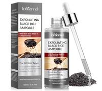 Sérum exfoliante de arroz negro, exfoliante suave, eliminador de puntos negros y refinador de poros, fórmula antioxidante para eliminar las células muertas de la piel, para todos los tipos de piel