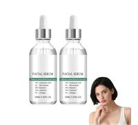 Sérum facial 5 en 1 con vitamina C - Sérum facial con vitamina C - Loción antiedad e iluminadora para manchas oscuras, con niacinamida para reafirmar y unificar el tono de la piel, 30 ml (2 botellas)