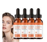 Sérum facial antienvejecimiento con vitamina C con ácido hialurónico vitamina E para reducir arrugas, líneas finas, mejorar las manchas oscuras, reducir los poros (4 unidades)