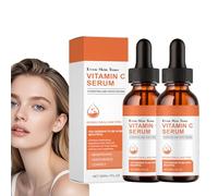 Sérum facial antienvejecimiento con vitamina C con ácido hialurónico vitamina E para reducir las arrugas, líneas finas, mejorar las manchas oscuras, reducir los poros (2 unidades)