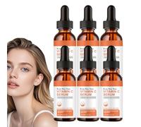Sérum facial antienvejecimiento con vitamina C con ácido hialurónico vitamina E para reducir las arrugas, líneas finas, mejorar las manchas oscuras, reducir los poros (6 unidades)