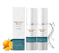 Sérum facial completo, sérum antienvejecimiento con vitamina C, ácido hialurónico y péptidos, potencia la elasticidad de la piel, cuidado diario para todo tipo de pieles (2pcs)