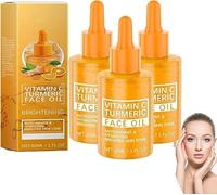 Sérum Facial con Vitamina C y Cúrcuma Natural, Sérum Facial Blanqueador con Aceite de Cúrcuma, Hidratante y Nutritivo para Todo Tipo de Piel