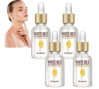 Sérum facial de arroz, antiarrugas iluminador Rice Essence, suero hidratante para la cara, corrector de manchas oscuras, tono de piel uniforme, cuidado diario de la piel para mujeres (4 unidades)