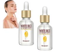 Sérum facial de arroz, antiarrugas iluminador Rice Essence, suero hidratante para la cara, corrector de manchas oscuras, tono de piel uniforme, cuidado diario de la piel para mujeres (2 unidades)