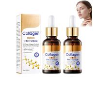 Sérum facial de colágeno, 2 unidades, suero antiarrugas, rejuvenecedor de colágeno, esencia antiarrugas, suero facial reafirmante, alisa, rellena, hidrata e hidrata, suero hidratante para la cara