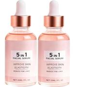 Sérum Facial Iluminador Antiedad 5 en 1, Aceite Esencial Antiedad, Sérum Iluminador, Mejora la Luminosidad de la Piel Apagada para unificar el Tono, Mejora la Elasticidad de la Piel