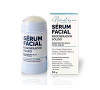 Sérum Facial Regenerador Natural Sólido. Crema hidratante facial mujer con Células Madre de la Naranja, Centella Asiática y Ácido Hialurónico. Sérum rejuvenecedor en envase de Stick de 30 gramos.