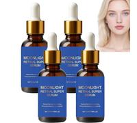 Sérum facial retinal, suero nocturno retinaldehído para la cara, suero de vitamina A para mujeres, suero reafirmante para una mejor textura de la piel, cuidado hidratante ligero antiedad (4 unidades)