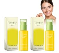 Serum Facial Vitamina C, Serum Antimanchas Antiarrugas, Suero De Vitamina C Con Ácido Hialurónico, Serum Hidratante Mujer Y Hombres, Tono De Piel Profundamente Hidratante E Iluminador (2 Pcs)
