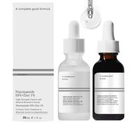 Serum Niacinamida, Niacinamida 10% + Zinc 1% y Caffeine Solution 5% + EGCG, Serum Facial Set, Elimina Ojeras, Antienvejecimiento, Reduce Líneas Expresión Arrugas, Ilumina Tono la Piel 30ml（2 Piezas）