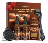 Sérum Para El Crecimiento Del Cabello Con Aceite De Semilla De Calabaza Y Biotina, Kit Para El Crecimiento Del Cabello Con Rodillo Y Masajeador Para El Cuero Cabelludo, Productos Para El Engrosamiento