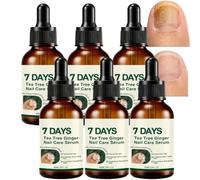 Sérum para uñas de 7 días con árbol de té y jengibre, endurece y fortalece las uñas, aceite de cuidado de cutículas, fórmula avanzada para uñas decoloradas y dañadas, uñas débiles y quebradizas (6