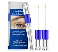 Serum Pestañas y Cejas Crecimiento Set 2 Piezas, Serum Pestañas Crecimiento + Serum Cejas Crecimiento y Densidad, Fortalecedor de Pestañas, Lash Serum para Crece Pestañas Rápido Mujer