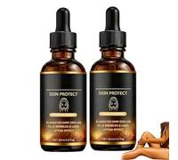 Sérum protector para la piel de mujeres de raza negra, sérum facial antienvejecimiento protector de la piel para eliminar las ojeras, con aceite de ricino negro, hidratante (2pcs)