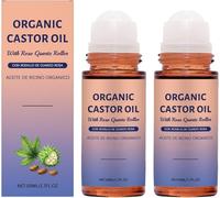 Sérum Roll-On de Aceite de Ricino Orgánico, Reafirmante y Antiarrugas para el Contorno de Ojos, Hidratante Profundo, Apto para Abdomen, Rostro y Cuerpo