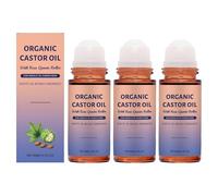 Sérum Roll-On de Aceite de Ricino Orgánico, Reafirmante y Antiarrugas para el Contorno de Ojos, Hidratante Profundo, Apto para Abdomen, Rostro y Cuerpo