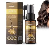 Sérum spray cabello hombres/mujeres, acelera el crecimiento, previene la caída, con biotina y aceite de romero, favorece cabello y barba, suave, no graso, 30 ml